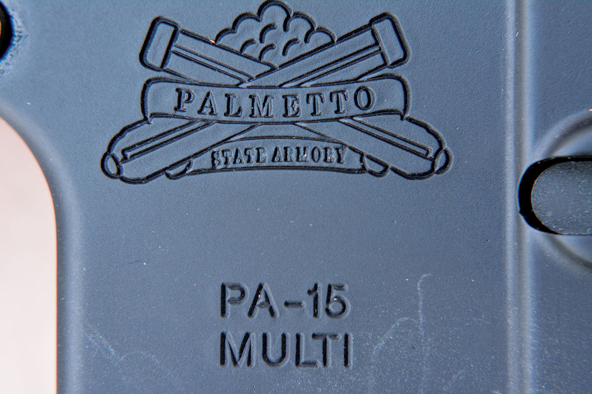 Palmetto PA-15 MULTI lower receiver marking.